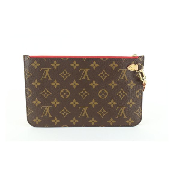 Louis Vuitton Cherry Red Monogram Neverfull Pochette GM or MM 13lz89s - Picture 10 of 12